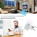 Tuya EU Wifi Smart Plug With Recording Power Function Mobile / Voice Control Smart Home Switch Socket.
