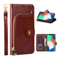 Magnetic Deduction Protective Case For Realme C11 Casing Flip Cover Leather Card Slot Wallet Phone Case Stand Zipper Pouch. 