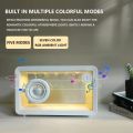 Portable Creative Colorful Transparent Glass Wireless Bluetooth Speaker Outdoor HiFi Stereo Subwoofer Sound Box 블루투스 스피커.