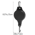 12 Pack Plant Pulley Retractable Hanger Plant Pulley Adjustable Height Wheel for Hanging Plants Indoor Black.