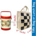 Jute Fabric made Lunch Carrying Bag with soft handle.