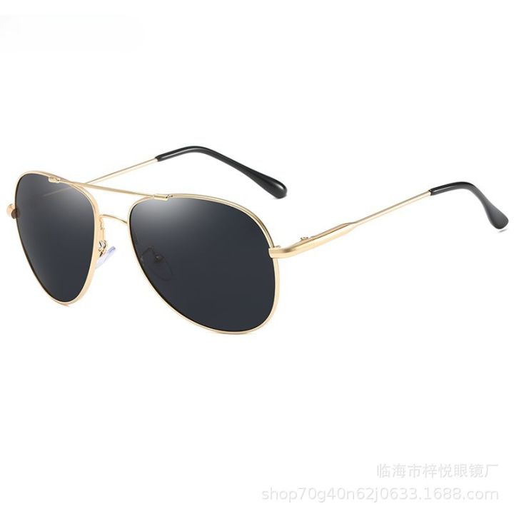 Aviation Men Polarized Sunglasses Frames for Men Pilot Sun Glasses Metal  Light Flexible Fashionable Modern Gold Driving UV400