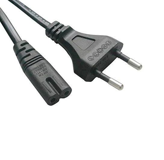 2 Pin AC Power Cable 1.0M 1.5M 1.8M EU Standard High Quality Lead Wire Charging AC Cord