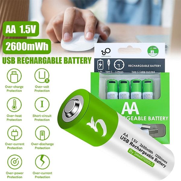 SmarToools RB40 AA 1.5V 2600mWh Rechargeable Battery (4Pcs Set) By Audio  Lux | Daraz.com.bd