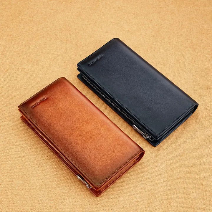 Emperor%20Paul%20Men's%20Wallet%20Genuine%20Leather%20Long%20Vintage%20Large%20Capacity%20Multifunctional%20Driver's%20License%20Business%20Clutch%20Bag%20Wholesale%20-%20Image%204