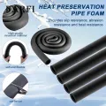 Rubber Foam Pipe Insulation Outdoor Water Pipe Insulation Foam Tube for Freeze Protection Black Foam Tubing for Heat Preservation Thermal Insulation Foam Pipe. 