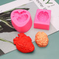 1Pc Heart Brain Shape Silicone Mold Resin Kitchen Baking Tool DIY Pastry Cake Fondant Moulds Dessert Chocolate Candle Decor Qoddess. 