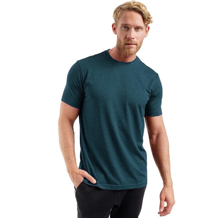 100% Soft Merino Wool T Shirt Men Merino Wool Base Layer Shirt 180G Merino Shirts Wicking Breathable Anti-Odor Fast Dry USA Size