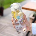 【Popular】 400ml Mini Kawaii Water Bottle Ecofriendly Sealed Kid Water Bottle With Lid And Straw Travel Bottl Kettl For Girls. 