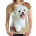 Fashion Lovely Dog 3D Print Women Ladies Girls T-Shirt Animal Harajuku Round Neck Short Sleeve Unisex Summer Tops Tees XXS-6XL. 