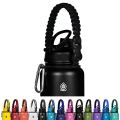 Aqua Flask Accessories Handle 12oz - 64oz Colorful Aquaflask Paracord Handle 22oz Wide & Standard Mouth Water Bottles Aquaflask Handle Strap with Safety Ring Holder and Carabiner for Outdoor Hiking Travel Aquaflask Accessories. 
