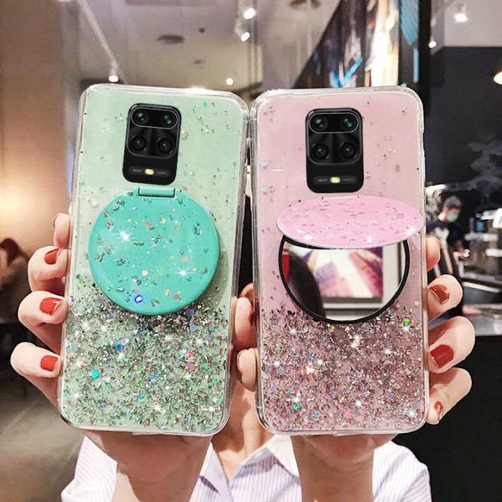 Phone%20case%20Redmi%20Note%209%20Pro%20Shiny%20Ring%20Case%20Glitter%20Soft%20Transparent%20Makeup%20Mirror%20Cases%20For%20Redmi%20Note9%20Pro%20Back%20Cover%20Stars%20Moon%20Girls%20-%20Image%202