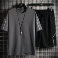 Summer Anther Black Combo Set Half Sleeve T-Shirt & Quarter Pant For Men - T Shirt & Pant For Men. 