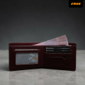 Zays Premium Eco-Friendly Leather Bifold Wallet for Men, Handmade Slim Compact Wallet 4.5 x 3.5 x 0.5 Inch, 4 Card Slots, 1 ID Slot, 2 Cash Compartments, Fits 1000 Taka Note, Luxury Box. 