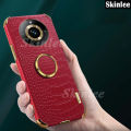 Phone case For Realme 11 Pro + Back cover Soft Case Luxury Carbon Crocodile Pattern Leather Handphone Housing For Realme11 Pro Plus Cover cases Car Navigation Holder Ring Cover. 