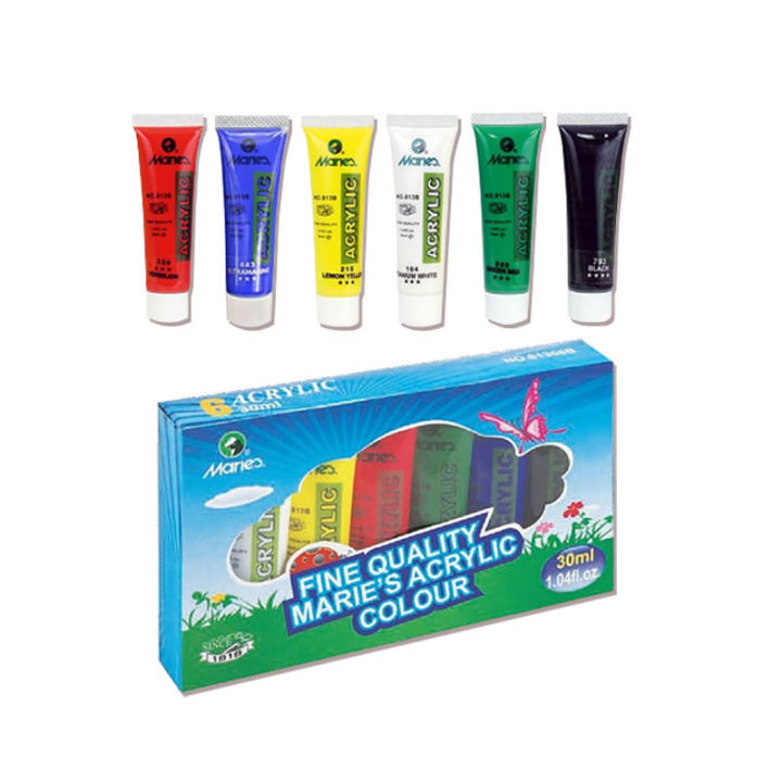 Marie's%20Acrylic%20Colour%2030ML%20(Set%20of%206)%20-%20Image%202