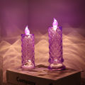 1/3pcs Creative Rose Light Simulation Refracting Candle Night Light LED Lamp Rose Petal Atmosphere Light Desk Ornament. 