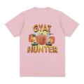 Gyat Hunter Funny Meme T-shirt Women's Fashion Retro Short sleeved T-shirt Casual Loose Large T-shirt Street Clothing. 
