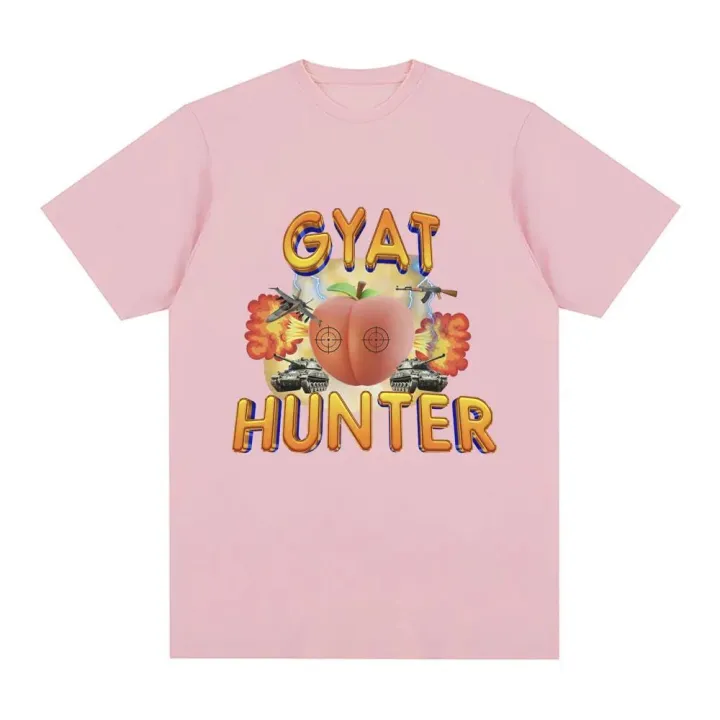 Gyat%20Hunter%20Funny%20Meme%20T-shirt%20Women's%20Fashion%20Retro%20Short%20sleeved%20T-shirt%20Casual%20Loose%20Large%20T-shirt%20Street%20Clothing%20-%20Image%204