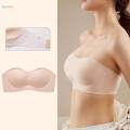 Women Strapless Bra Push up Bra with Transparent Strap Breast Lift Bra Underwear Seamless Invisible Bra Bralette Bra for Party Girl Everyday ,. 