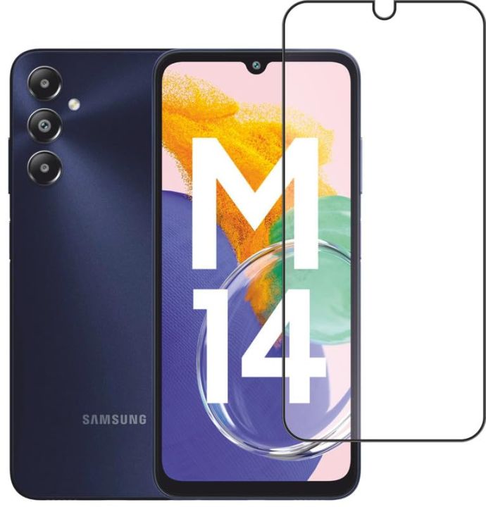 Samsung Galaxy M14 4G Full Glue Tempered Glass Screen Protector - Transparent