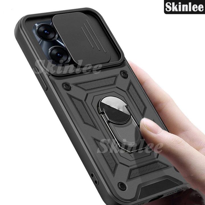 Phone Case for Tecno Spark 10C Spark 10 4G Back Cover Hard Armor Shockproof Camera Protection Handphone Casing for Tecno Spark10C Spark 10 4G Phone Cases Navigation Holder Ring Cover