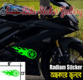 Bike Radium Sticker - Fleming Yamaha / Glow in the dark ( Waterproof & Premium quality)/ Bike Sticker Gallery. 