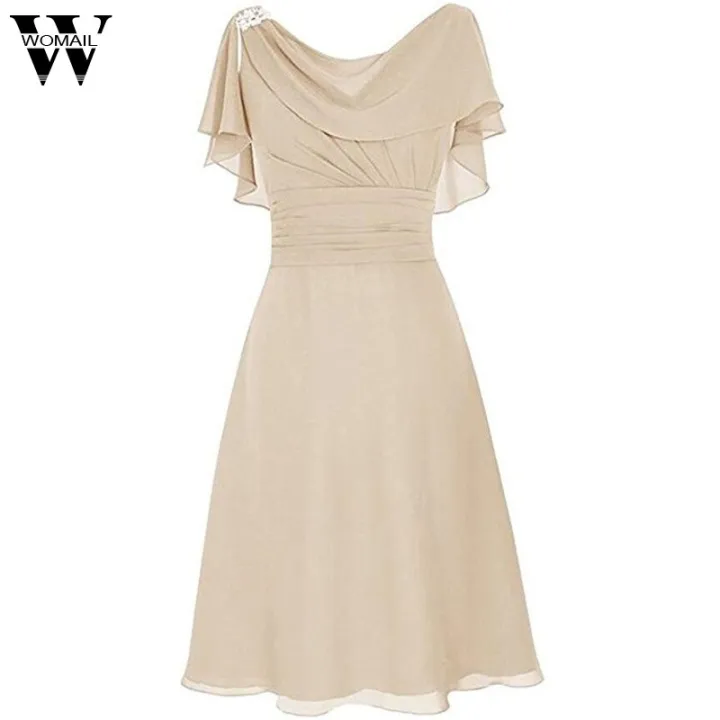 Womail%20dresses%20Women%20Formal%20Wedding%20Bridesmaid%20High-waist%20Party%20Ball%20Prom%20Gown%20One-shoulder%20chiffon%20Dress%20June6%20-%20Image%204