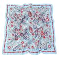 Iran Dubai Casual Headscarf 90*90Cm Large Square Scarf Retro Small Cashew Print Silk Scarf Women's Bawal. 