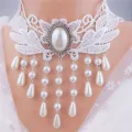 Gothic Lace Choker Clavicle Chain Women's Choker Simple Necklace Black Punk Accessories Choker Neck Strap.