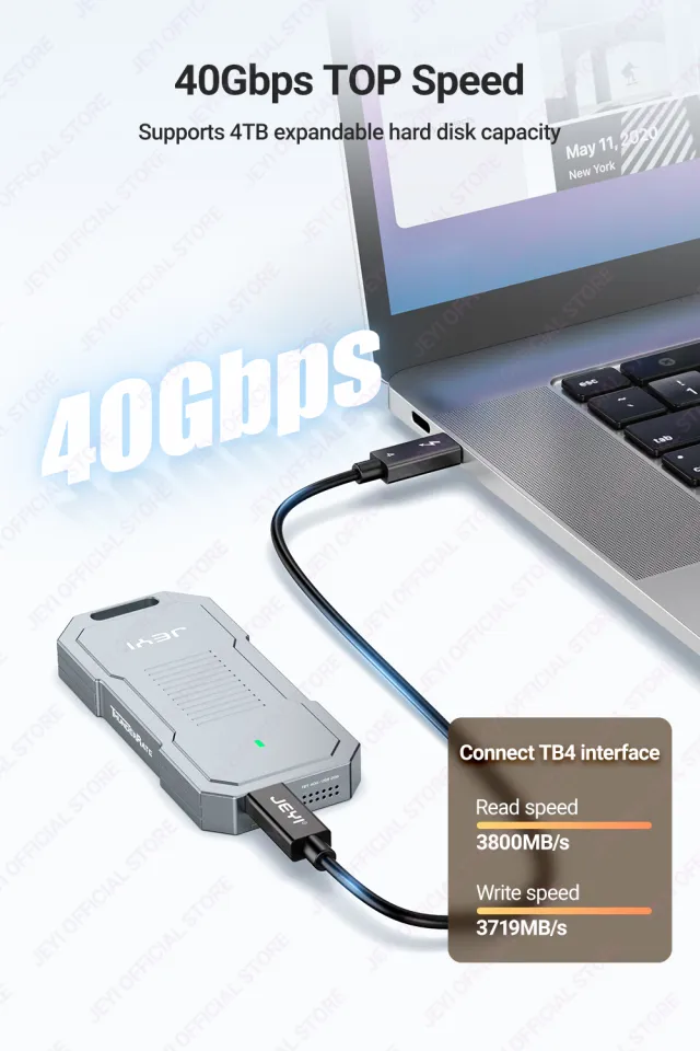 Data Transfer Jeyi Thunderbolt JEYI 40Gbps NVMe Enclosure
