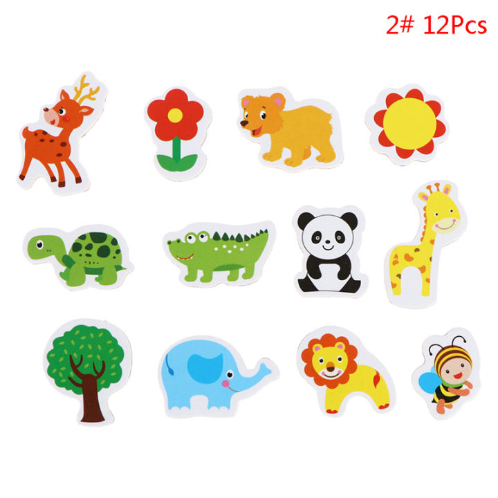 12Pcs%20Mix%20Ocean%20Animals%20Wooden%20Fridge%20Magnet%20Creative%20Cartoon%203D%20Stickers%20Toys%20-%20Image%208