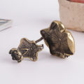 Backflow Burner, Brass Holder Statue Lotus Leaf Tray Backflow Cone Holder for Teahouse Table Decors.