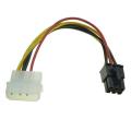 4 Pin Molex to 6 Pin PCI-Express PCIE Video Card Power Converter Adapter Cable. 