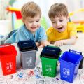 Education Kawaii Decor Toys Mini Garbage Sorting Plastic Desktop Organizer Mini Trash Can Trash Can Model Pen Organizer Mini Waste Bin.