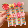 Children Dopamine Girls Jelly Color Ponytail Elastic Hair Bands Rubber Tie Bundle Scrunchies Telephone Wire Kids Accessories.