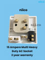 Niico 15 Ampere Heavy Duty Multi AC Socket/8 pin Multi Socket = (2 Years Repless Warranty). 