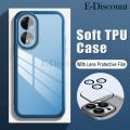 New Phone Case For Honor X5 Plus 4G Cover Camera Protection Semi Transparent Soft Silicone Shockproof with Lens Protector Films for Honor X5 Plus Case.