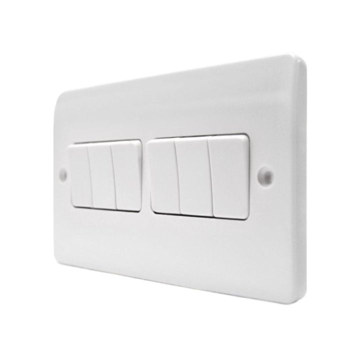 MK Made in UK LOGIC PLUS 6 Gang 10A Six 6Gang Switch Socket | Daraz.com.bd