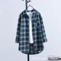 Plaid Shirt Women's Loose Long Sleeve New Versatile Casual Student Spring and Autumn Large Size Korean Style Shirt Coat Top Fashion.