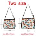 Cute Butterfly Print Canvas Shoulder Bag Women Handbags Girls Underarm Clutch Bags Casual Adjustable Crossbody Bag Gift.