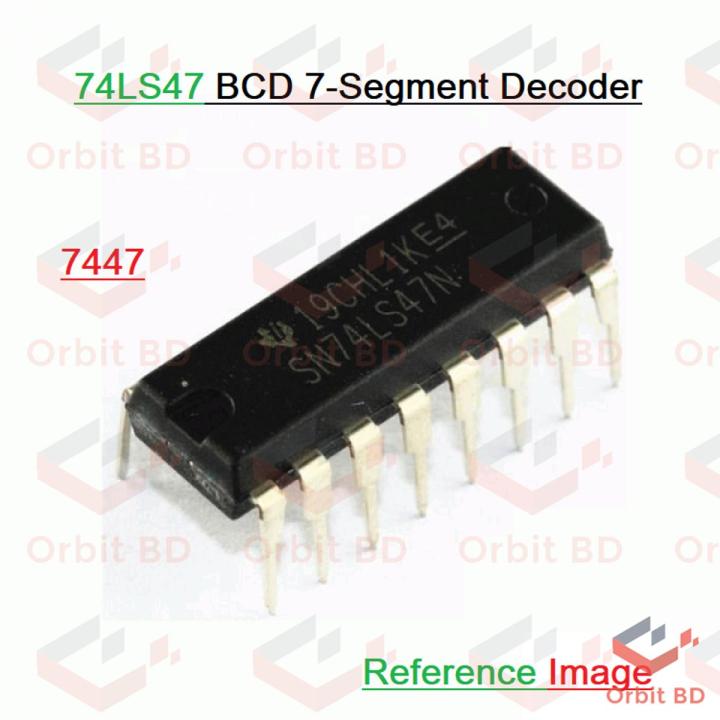 7447 SN74HC47N 74HC47 74LS47 Decoder IC Dual In Package DIP 16 Pin IC Electrical Circuitry & Parts