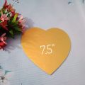 1 Pound- Heart Shape Golden Cake board 7.5 inch (5 Pcs of pack). 