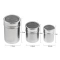 Stainless Steel Chocolate Shaker Cocoa Flour Icing Sugar Powder Coffee Sifter Lid Shaker Cooking Tools Coffee Accessories.