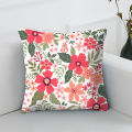 Throw Pillow Cover Dust-proof Flower Pattern Pillow Cover. 