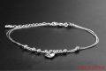 Fashion Jewelry Plated Silver Anklet Solid Heart Pendant Anklets High Quality Ankle Bracelet Factory Price Drop Shipping MDA002.