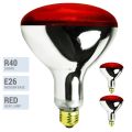 Infrared Heat Bulb R40 200W Roasted Red Infrared Lamp for use for animal Heating and Body Treatment Reptile Pet Brooder.