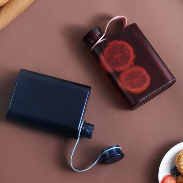 500ML%20Creative%20Matte%20Flat%20Plastic%20Water%20Bottle%20A5%20Outdoor%20Sport%20Portable%20Bottle%20Notebook%20Kettle%20Bottle%20for%20Male%20and%20Female%20-%20Image%205