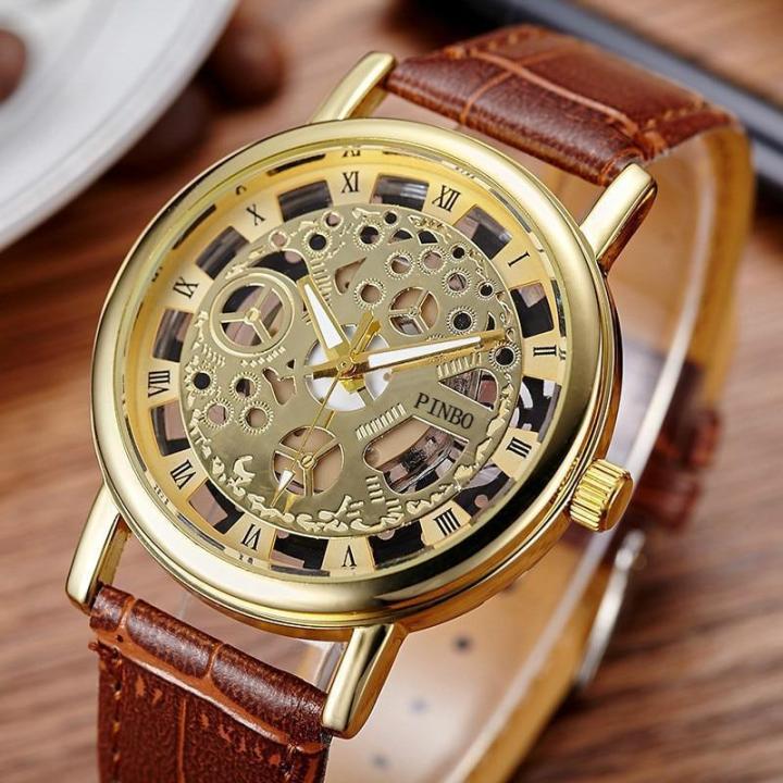 WRM10%20-%20PU%20Leather%20Wrist%20Watch%20For%20Men%20-%20Brown%20-%20Image%203