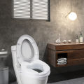 Raised Toilet Seat with Lid 300 Lbs Heavy Duty Elevated Toilet Seat with Tightening Clamps Raised Toilet Seats for Most Elongated Toilets (White, 6 Inches).
